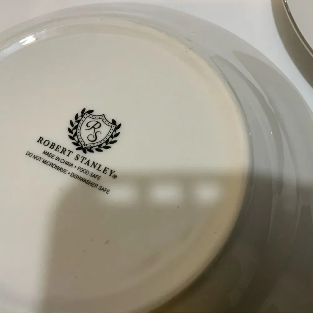 New Robert Stanley Dish Set Of 3 Dinner Plate, Salad bowl, salad plate G18